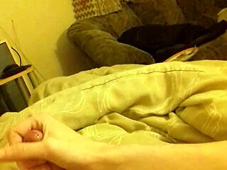 Feeling Intense Pleasure From Bedroom Wank On Long Thin Cock