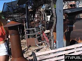 new teen flashes in public