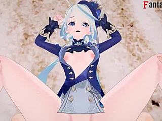 Man, Furina Bangin’ on Beach, Genshin Impact Full Vid on Red