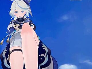 Man, Furina Bangin’ on Beach, Genshin Impact Full Vid on Red