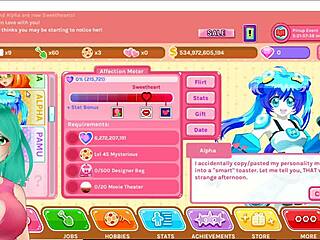 cute anime girl vtuber plays crush crush uncensored, getting all naughty