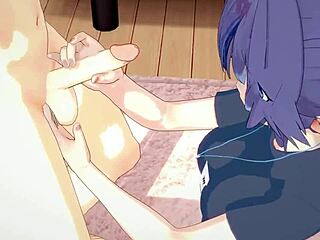 Yuuka's thicc thighs in Blue Archive 3D hentai