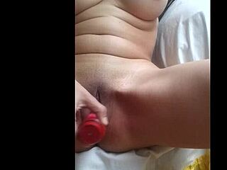 girl toying her pussy with anal mature toys assfucking masturbation