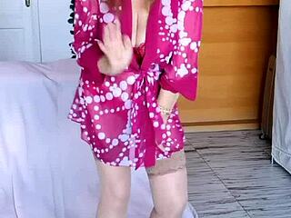 mariaold needs your cock, shows what she'll do with big tits and holes in stockings