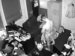 Feel the Wild Threesome Night at Work with Bonus Cam