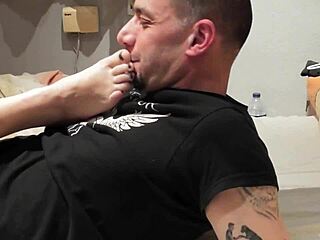 My Busty Lover Commands Me To Suck Her Feet, And It Gets So Horny