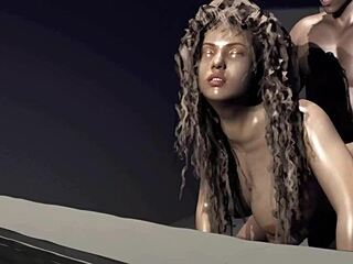 Deborah moans during sexy fucking in cartoon remake