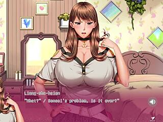 Milf wife in anime hentai gives blowjob and cum in sex scene