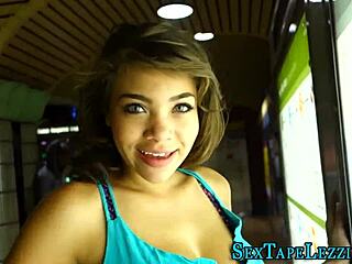 Ever seen a real teen licking another in hot POV action?