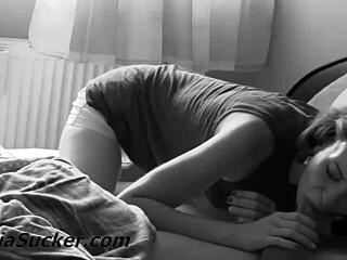 Sucking my step brother's cock feels so naughty 😏