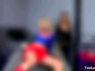 Hot Blondes Engage In Lesbian Role Play Sex