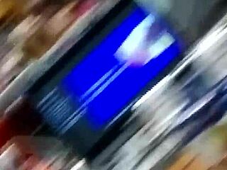 teen's candid ass caught in tight jeans