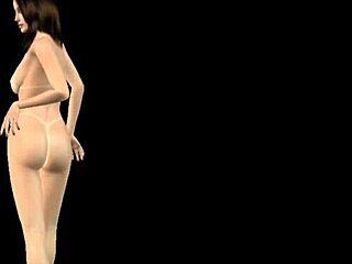 Beautiful girl in 3D cartoon strikes sexy poses