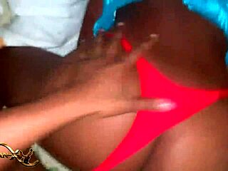 Wow, Doggystyle Action in Her Sexy Red Underwear!