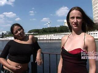 Two Latinas strip naked in public and touch themselves! 🔥😍