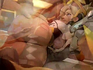 Το handclap βάζει ρυθμό για την Overwatch Mercy σε άγρια anime hentai δράση. Δες την να κυριαρχεί στη σκηνή!