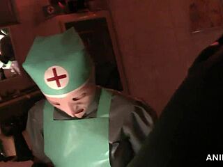 Rubbernurse Agnes in Grey Dress Gives Sensual Blowjob. Ready for Extreme Pegging?