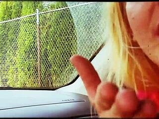 barbie takes big black cock in car