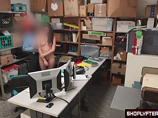 hot thief naiomi mae seduces security guard