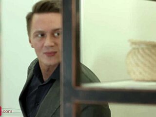 Sonia Sweet, the blonde in stockings, gets boned hard.