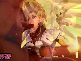 Handclap sets the beat for Overwatch Mercy in wild anime hentai action. Watch her dominate the scene!