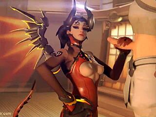 Handclap sets the beat for Overwatch Mercy in wild anime hentai action. Watch her dominate the scene!