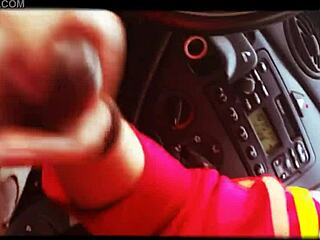 barbie takes big black cock in car