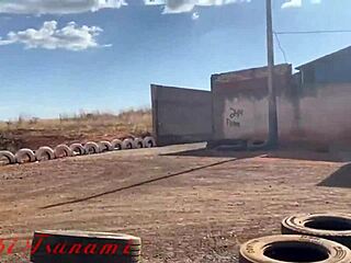 Bibi Tsunami interacts with people on the roadside in Varjão de Minas, MG.