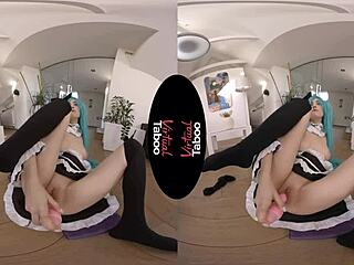 virtual taboo - eva elfie is on the loose with cosplay toys dildo shaved pov masturbation