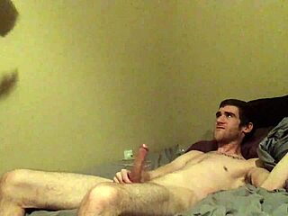 Skinny brunette teen gets cum on tits!