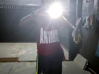 Masturbating after gym, craving interracial monster cock