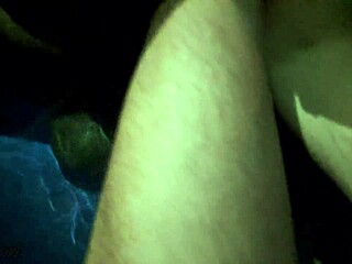 Risky Night Threesome in Public Pool with Stepsis