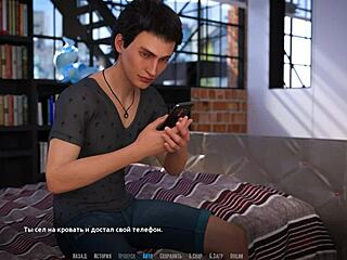 Horny gamer gets naughty by the pool in cartoon sex game