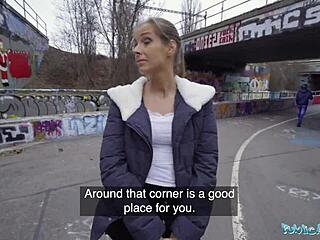 Public Agent Kinuski Bangs Big Spanish Cock Outdoors