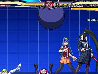 emotional battle in kuromaru vs arcana heart with hentai sex and cumshot