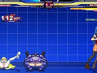 emotional battle in kuromaru vs arcana heart with hentai sex and cumshot