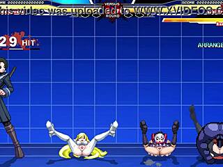 emotional battle in kuromaru vs arcana heart with hentai sex and cumshot