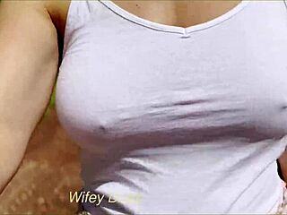 man, my randy wife went braless on public dare!