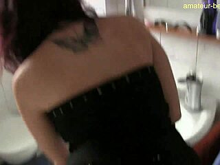 this sexy wife gets banged hard in the bathroom while we watch