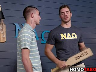 Step Brother Sucked Huge Cock in Wild Frat House Action.