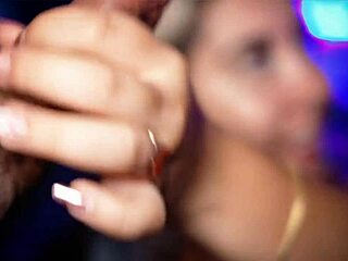 Beautiful blonde sucks cock on webcam