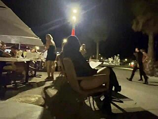 monika fox, dining naked at restaurant then strolling city streets at night! 😲