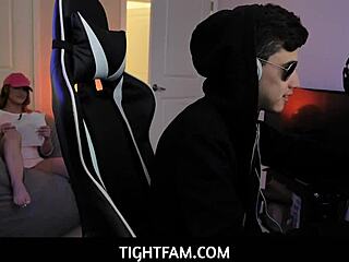 Tightfam horny stepsister Kenzie Madison deepthroats stepbrother