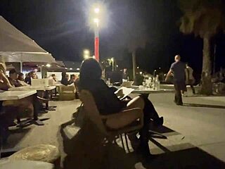 monika fox, dining naked at restaurant then strolling city streets at night! 😲