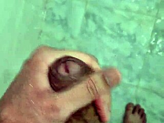 Bisexual twink jerks off in shower