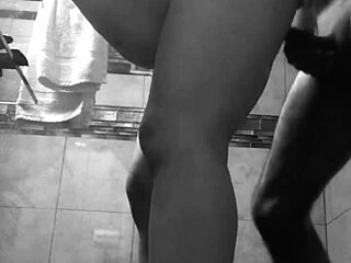 latina couple hints at quick bathroom fuck