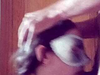 My wife surprises me after shower!