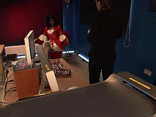 Ebony Babe in Lingerie Fucked