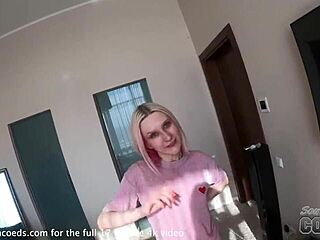 Petite blonde Ingrida gets pounded by voluptuous Miss Pussycat in steamy strap-on action