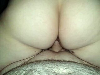 Amateur wife dominates reverse cowgirl ride on husband's hard cock